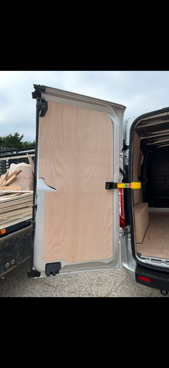 Ford Transit Custom 2013-2022 Ply Lining Full Back Doors 6mm Ply SWB And LWB