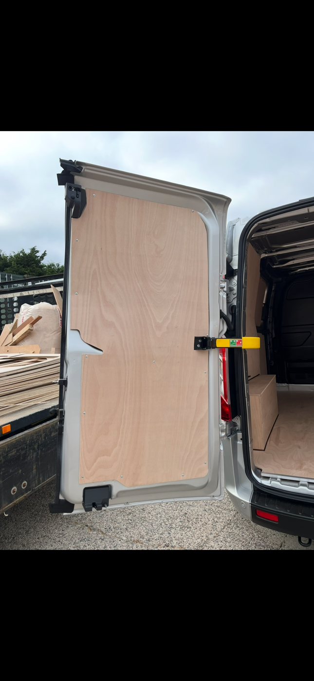 Ford Transit Custom 2013-2022 Ply Lining Full Back Doors 6mm Ply SWB And LWB